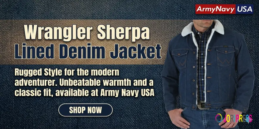 Army Navy USA Highlights Wrangler Sherpa Lined Denim Jacket as a Cold-Season Essential