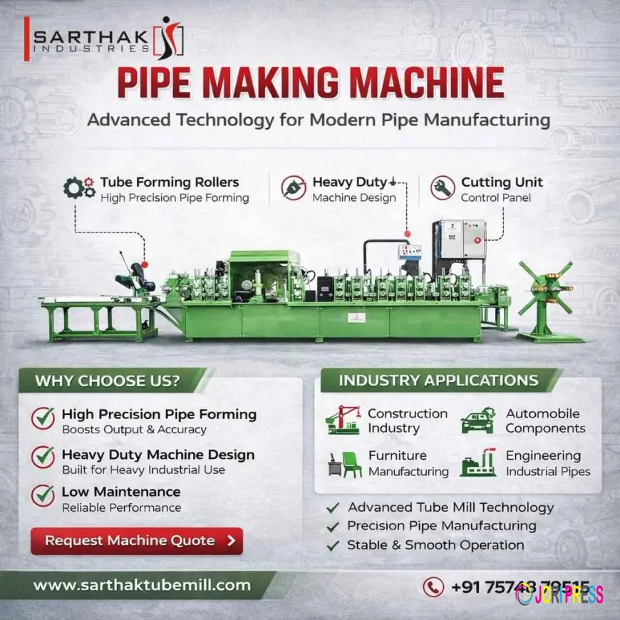 High Quality Pipe Making Machine Manufacturer in India | Sarthak Tube Mill