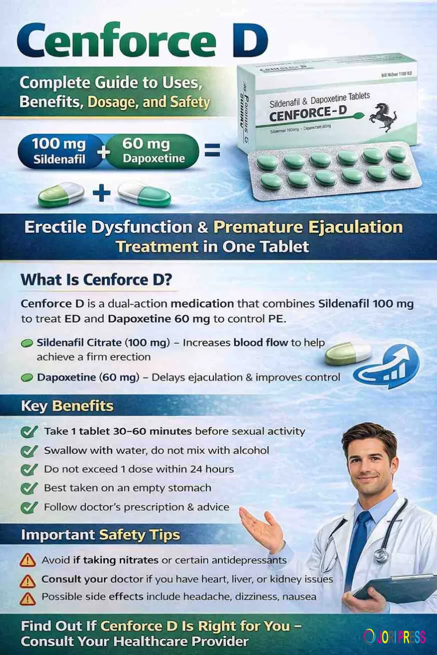 Cenforce D: A Complete Guide to Uses, Benefits, Dosage, and Safety