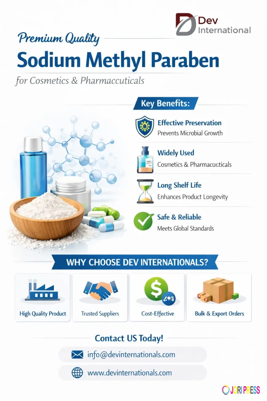 Premium Quality Sodium Methyl Paraben for Cosmetics and Pharmaceuticals | Dev Internationals
