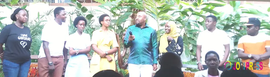 Gender Ministry’s Commissioner Mujuni launches the “Emboozi teba Nkadde” Poetry scholarship initiative.