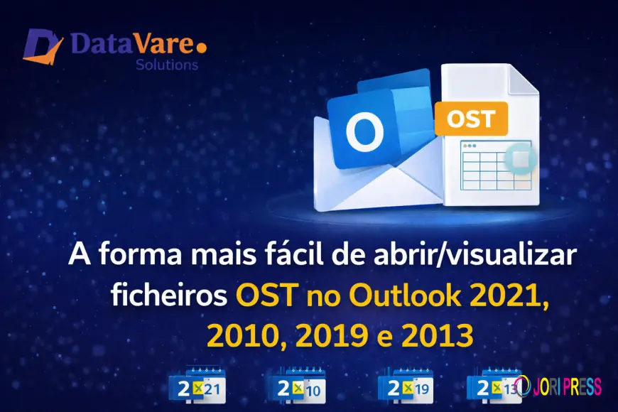 A forma mais fácil de abrir/visualizar ficheiros OST no Outlook 2021, 2010, 2019 e 2013