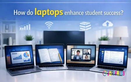 How do laptops enhance student success?