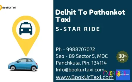 Delhi To Pathankot Taxi | BookUrTaxi - Chandigarh & Delhi Cab Booking Now 9₹ Km