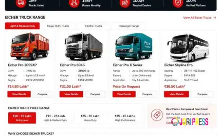 New Eicher Trucks – Explore Reliable Commercial Vehicles on MotorBazee