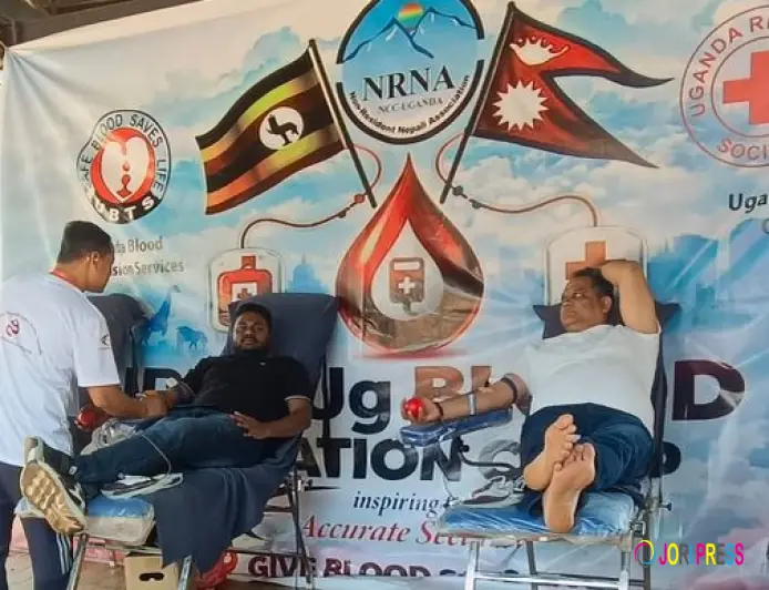 Sudhir, Nepalese Community donates blood to mark Kabaka’s birthday.