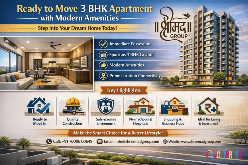 Ready to Move 3 BHK Apartment with Modern Amenities – Shreemad Group