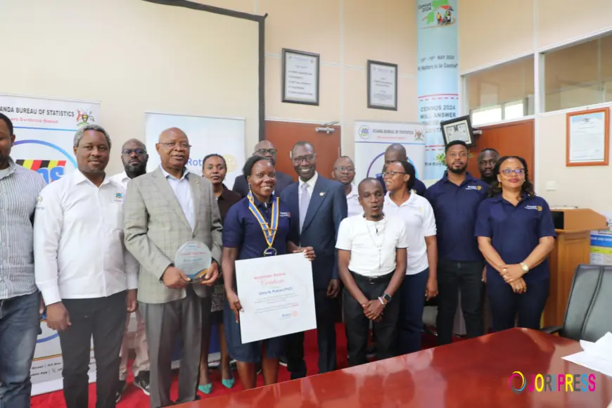 UBOS Executive Director Dr. Mukiza Honoured with Rotary Award