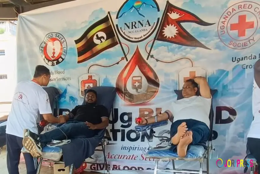 Sudhir, Nepalese Community donates blood to mark Kabaka’s birthday.