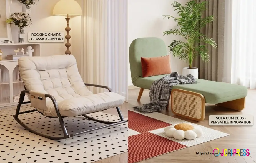 Woodensure Brings Comfort & Innovation with Rocking Chairs and Sofa Cum Beds
