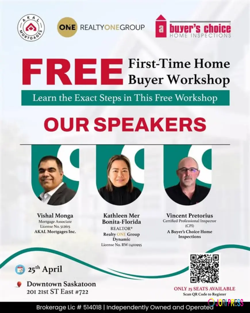 FREE First-Time Home Buyer Workshop Announced in Saskatoon – Featuring Industry Expert Vishal Monga