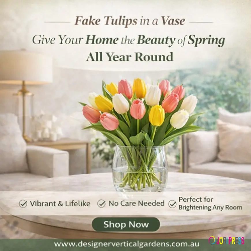 Fake Tulips in a Vase Give Your Home the Beauty of Spring All Year Round