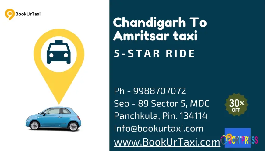 Chandigarh to Amritsar Taxi | Booking Start ₹3250 - BookUrTaxi
