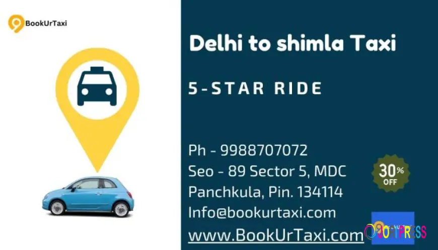 Delhi to Shimla Taxi | Booking Start Only INR 4150