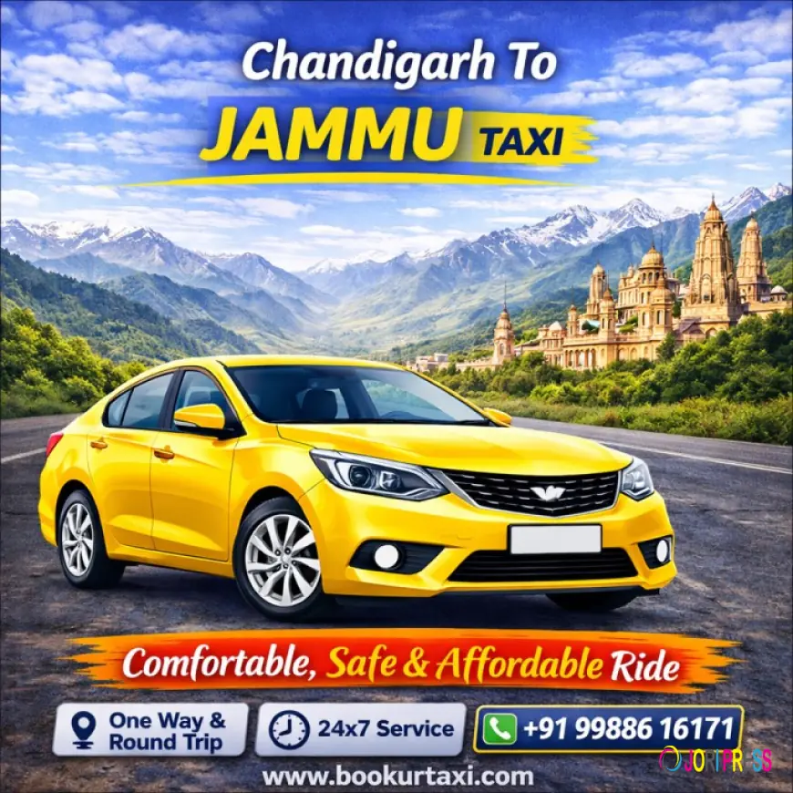 Chandigarh to Jammu Taxi @ ₹9/km ✓ 24/7 AC Cabs