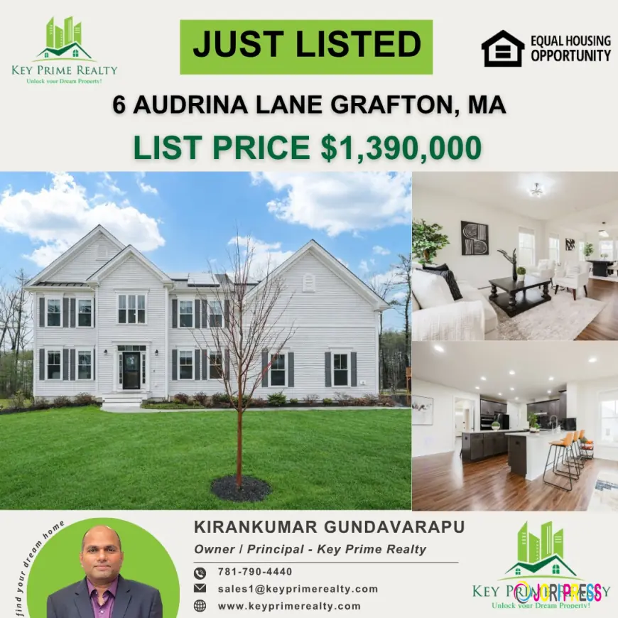 Luxury Home for Sale at 6 Audrina Lane Grafton MA by Key Prime Realty