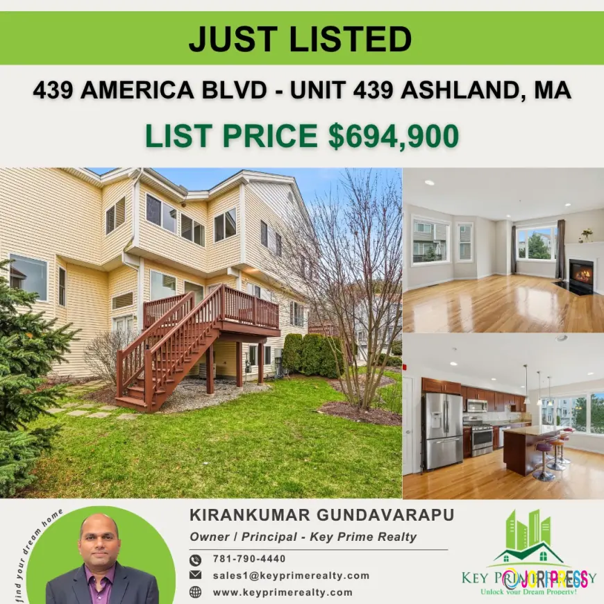 Modern Condo for Sale at 439 America Blvd Unit 439 Ashland MA by Key Prime Realty