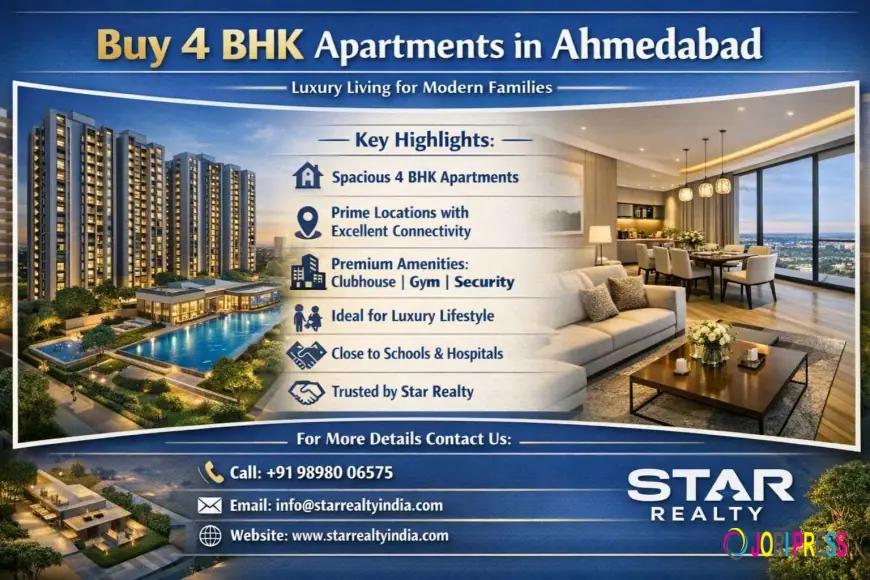 Explore Premium 4 BHK Apartments in Ahmedabad with Star Realty India