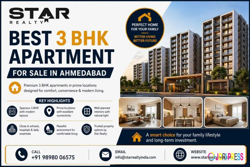 Best 3 BHK Apartment for Sale in Ahmedabad | Star Realty India
