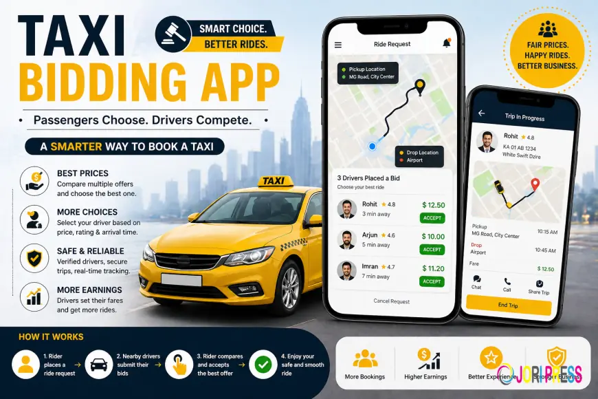 Taxi Bidding App | A Smarter Way to Launch and Grow Your Ride-Hailing Business