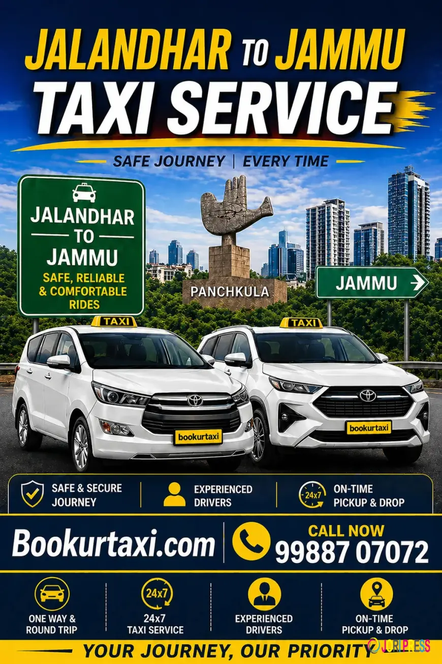 Jalandhar to Jammu Taxi | Booking Start ₹2975 - BookUrTaxi
