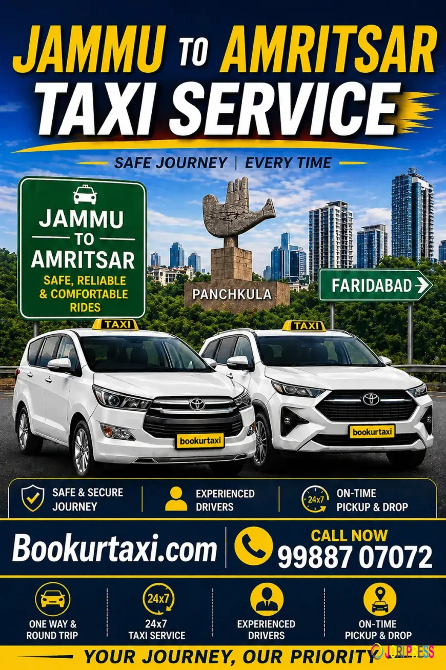 Jammu to Amritsar Taxi | Booking Start ₹2970 - BookUrTaxi