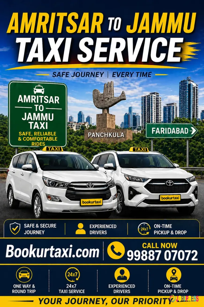 Amritsar to Jammu Taxi | Booking Start ₹2970 - BookUrTaxi