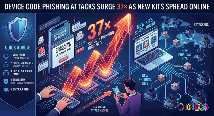 Device Code Phishing Attacks Surge 37× as New Kits Spread Online