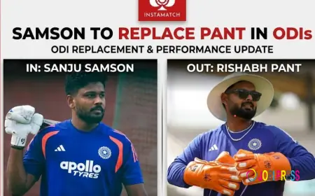 Samson to Replace Pant in ODIs | Instamatch Update