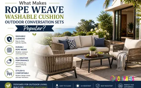 What Makes Rope Weave Washable Cushion Outdoor Conversation Sets Popular?
