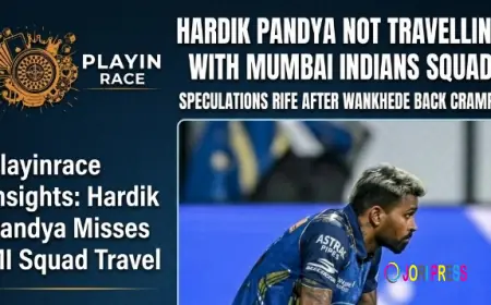 Playinrace: Hardik Pandya Misses MI Squad Travel