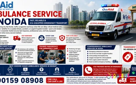 Ambulance Service in Noida – Fast & Reliable ICU Emergency Transport | GoAid