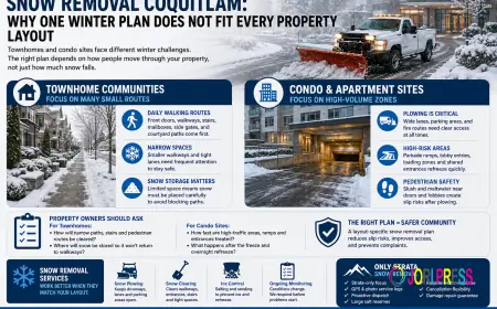 Coquitlam Townhome and Condo Sites Have Different Snow Clearing Needs — And the Wrong Plan Shows It Fast