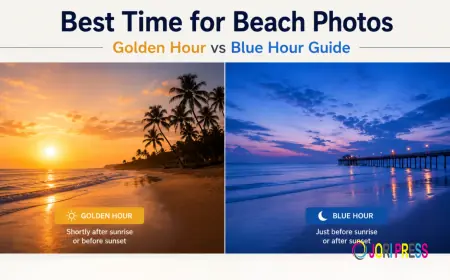 Best Time for Beach Photos: Golden Hour vs Blue Hour Guide