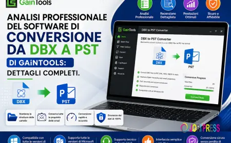 Analisi professionale del software di conversione da DBX a PST di GainTools: dettagli completi.