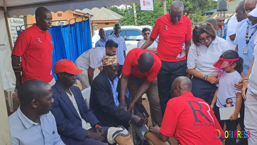 MOH applauds Ruparelia Foundation on the prosthetic legs donation at the Mulago health camp. 