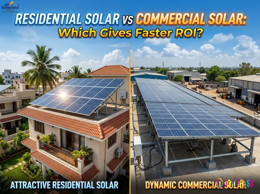 Residential Solar vs Commercial Solar: Which Gives Faster ROI?