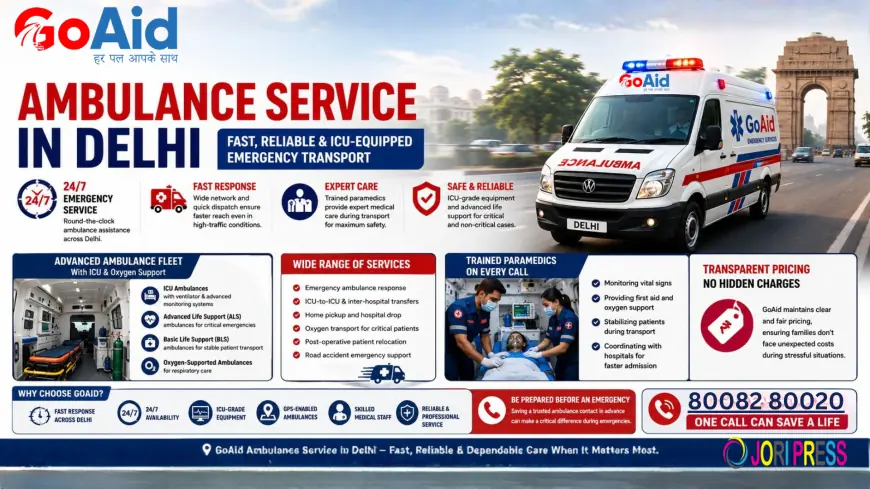 Ambulance Service in Delhi – Fast & Reliable ICU Emergency Transport | GoAid
