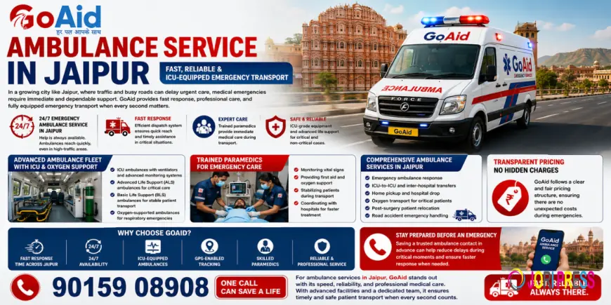 Ambulance Service in Jaipur – Fast & Reliable ICU Emergency Transport | GoAid