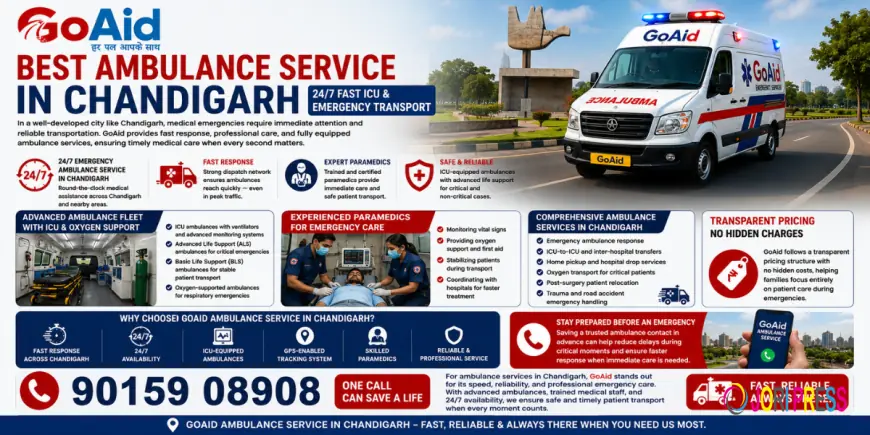Ambulance Service in Chandigarh – Fast & Reliable ICU Emergency Transport | GoAid