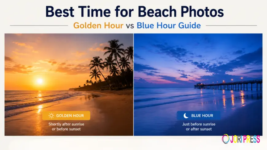 Best Time for Beach Photos: Golden Hour vs Blue Hour Guide