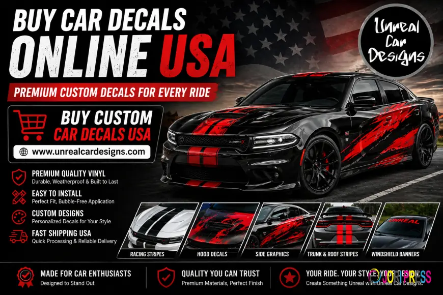Buy Car Decals Online USA – Premium Custom Vinyl Graphics for Every Car