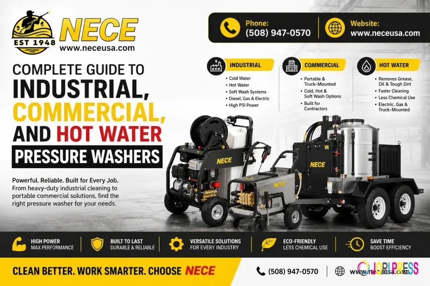 Complete Guide to Industrial, Commercial, and Hot Water Pressure Washers