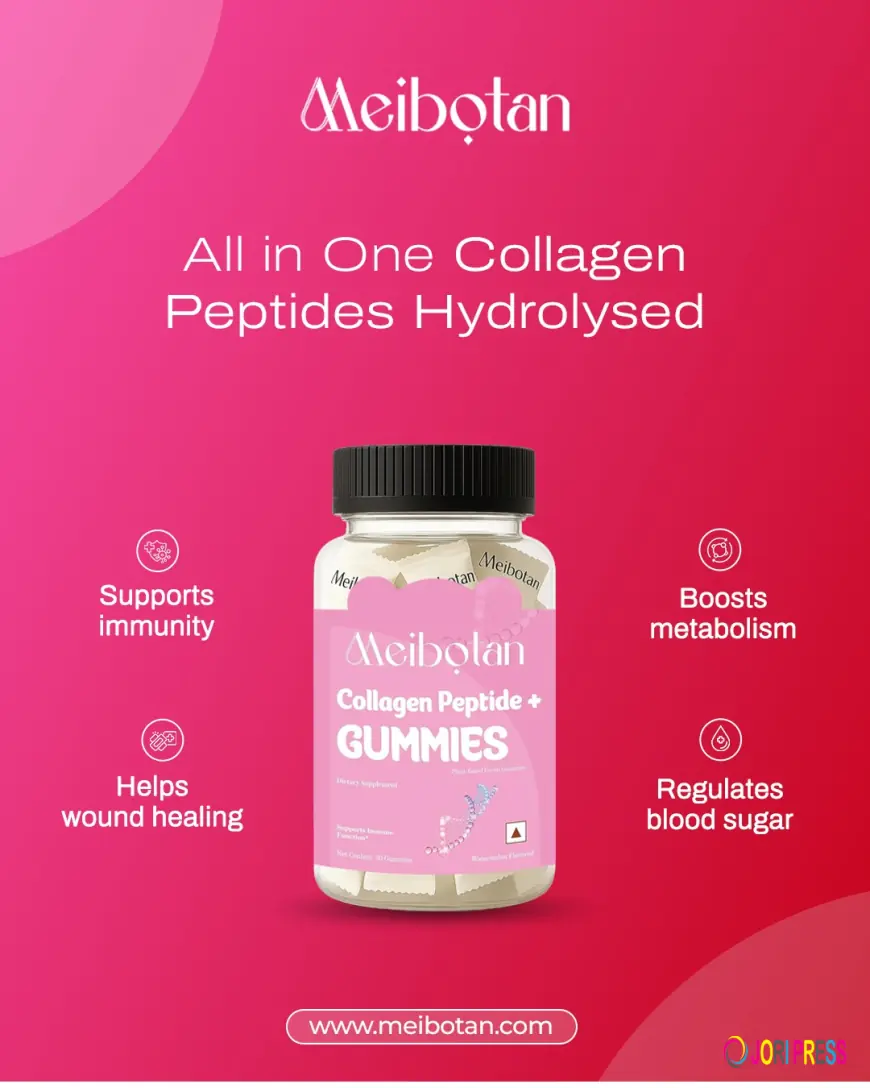 Meibotan Collagen Peptide Plus Gummies with Vitamin C and Hyaluronic Acid | Support Immune Function