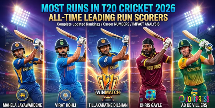Most Runs in T20 Cricket 2026: All-Time Leading Run Scorers
