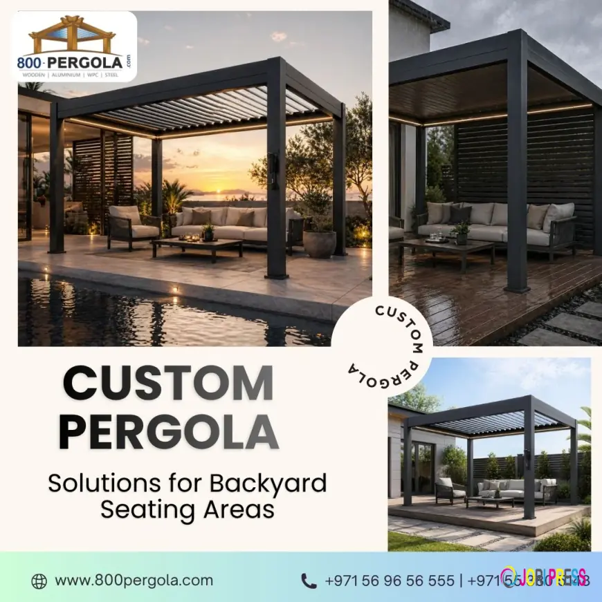 Custom Pergola Solutions for Backyard Seating Areas