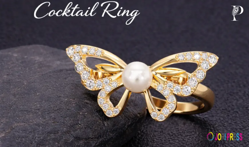 Butterfly Pearl Ring by Prachha Jewels: A Graceful Blend of Beauty, Shine and Modern Elegance