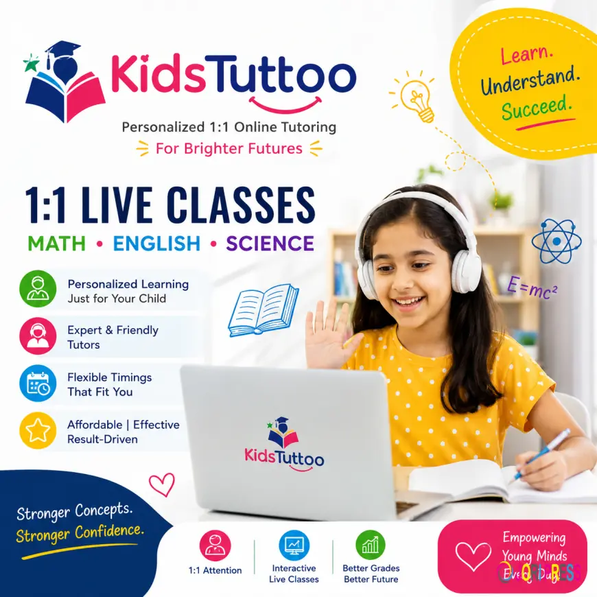 KidsTuttoo | 1:1 Online Tutoring for Math, English & Science