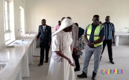 Sr.Dr.Mary Grace Akiror monitors 3.2billion shillings Amuru Town Seed Secondary School facility 
