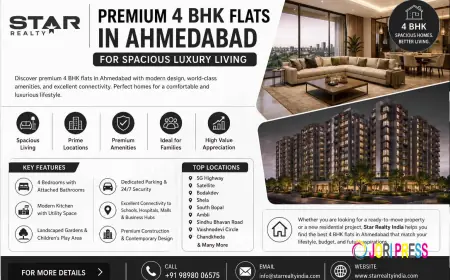 Premium 4 BHK Flats in Ahmedabad for Spacious Luxury Living